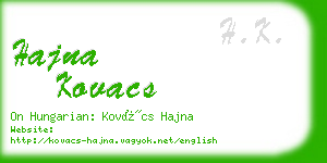 hajna kovacs business card